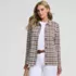 Women's Cotton Jacquard Barn Jacket Sweater, alternative image