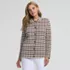 Women's Cotton Jacquard Barn Jacket Sweater, Front