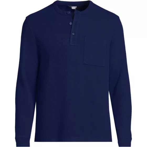 Men's Tall Long Sleeve Rib Henley - primary