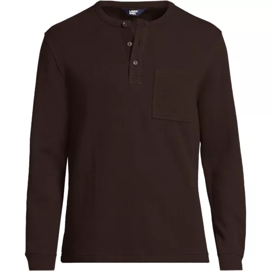 Men's Long Sleeve Rib Henley - primary