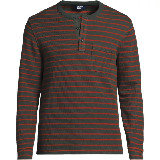 Men's Long Sleeve Rib Henley - primary