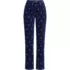Women's Fine Wale Embroidery Corduroy High Rise Straight Leg Pants, Front