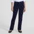 Women's Fine Wale Embroidery Corduroy High Rise Straight Leg Pants, Front