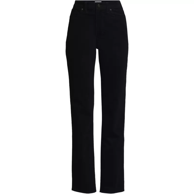 Women's Fine Wale Corduroy High Rise Straight Leg Pants, Front