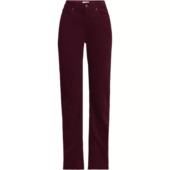 Women's Fine Wale Corduroy High Rise Straight Leg Pants - primary