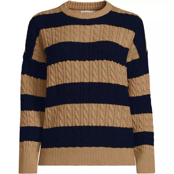 Women's Plus Size Drifter Classic Cable Sweater - primary
