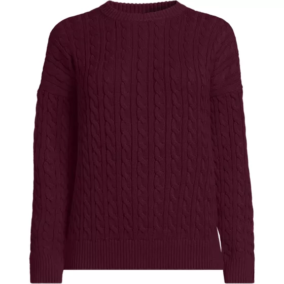 Women's Plus Size Drifter Classic Cable Sweater - primary