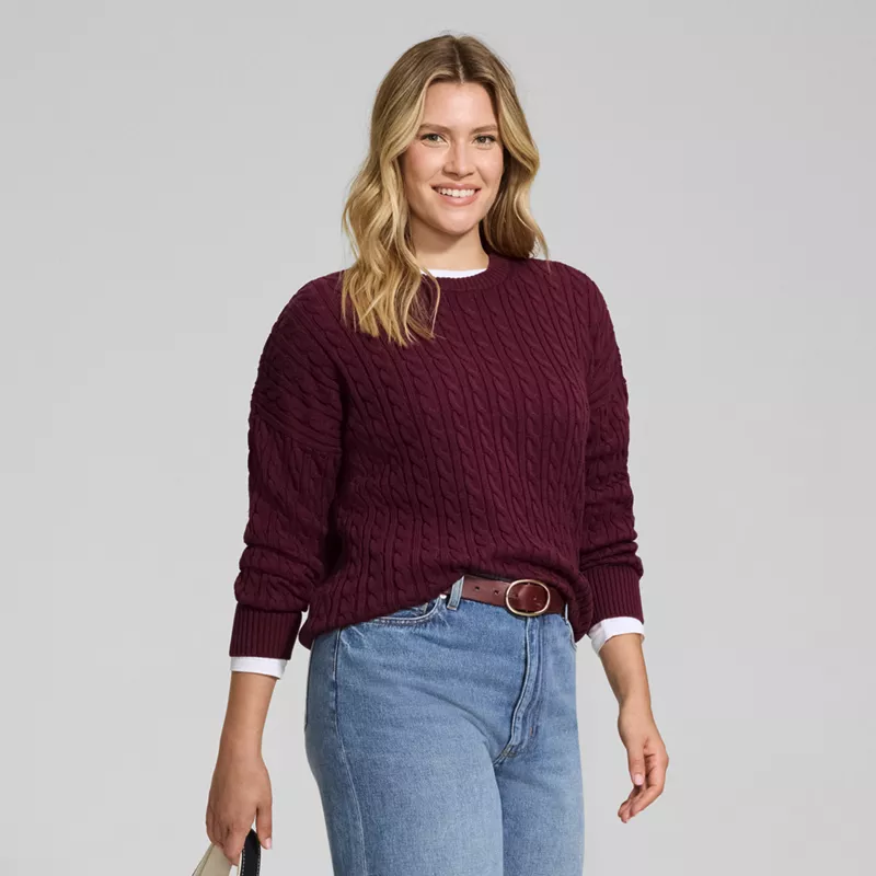 Women's Drifter Classic Cable Sweater, alternative image
