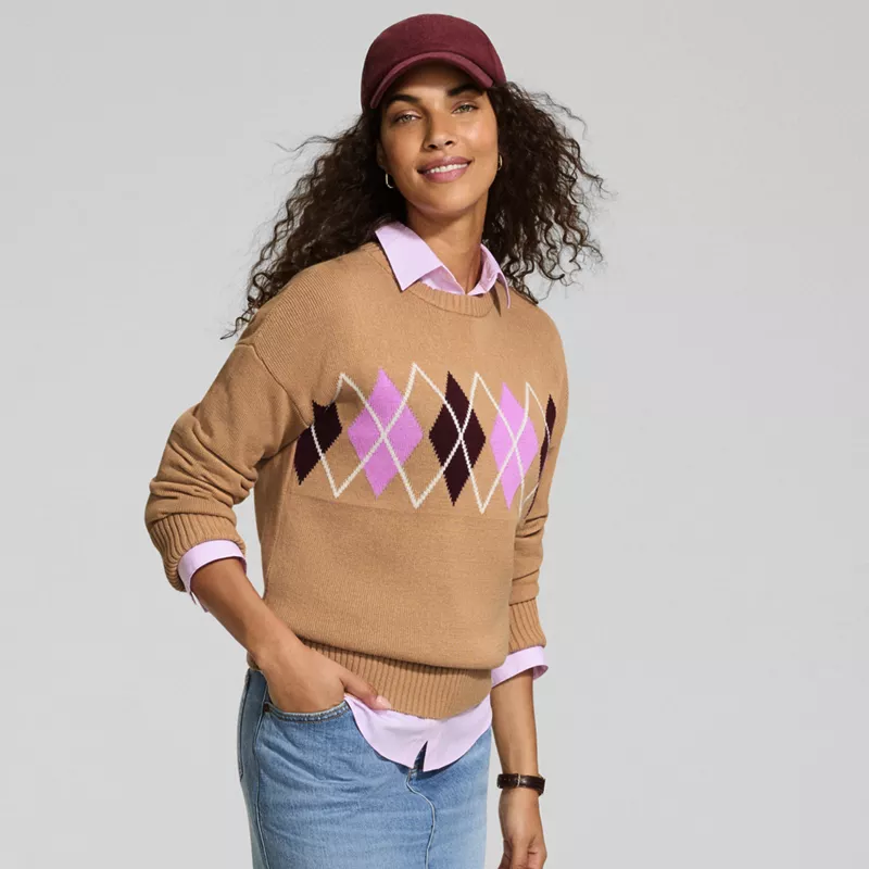 Women's Tall Drifter Jacquard Sweater, alternative image