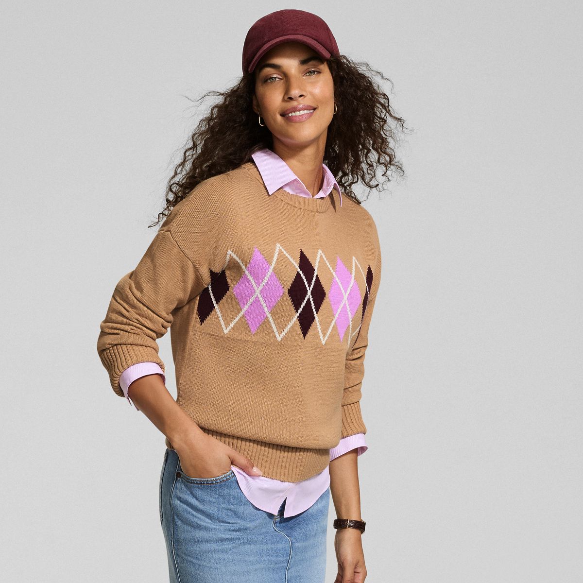 Women's Drifter Jacquard Sweater | Lands' End