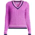 Women's Drifter Cable V-neck Sweater, Front