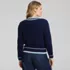 Women's Drifter Cable V-neck Sweater, Back