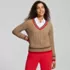 Women's Drifter Cable V-neck Sweater, Front