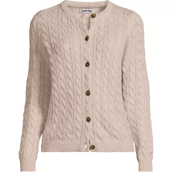 Women's Plus Size Drifter Cable Cardigan Sweater - primary