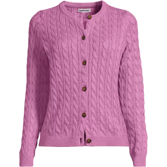 Women's Plus Size Drifter Cable Cardigan Sweater - primary