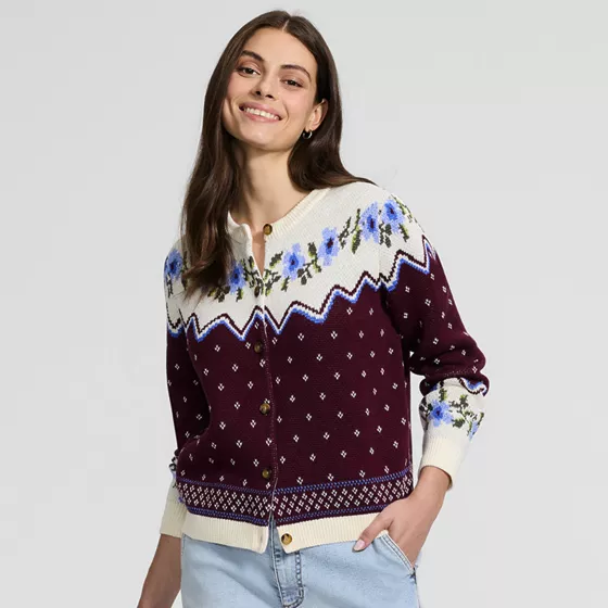 Women's Drifter Jacquard Cardigan Sweater - primary