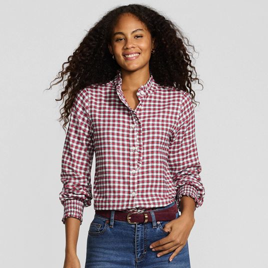 Cotton Linen Denim Twill Tops | Lands' End