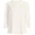 Women's 3/4 Sleeve Lightweight Jersey Embroidered Pintuck Blouse, Front