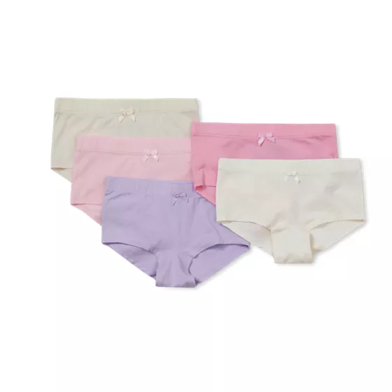 Girls Boy Short Panties 5 Pack - primary