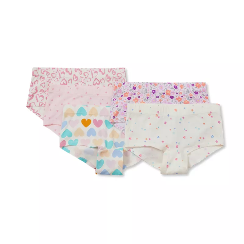 Girls Boy Short Panties 5 Pack, alternative image