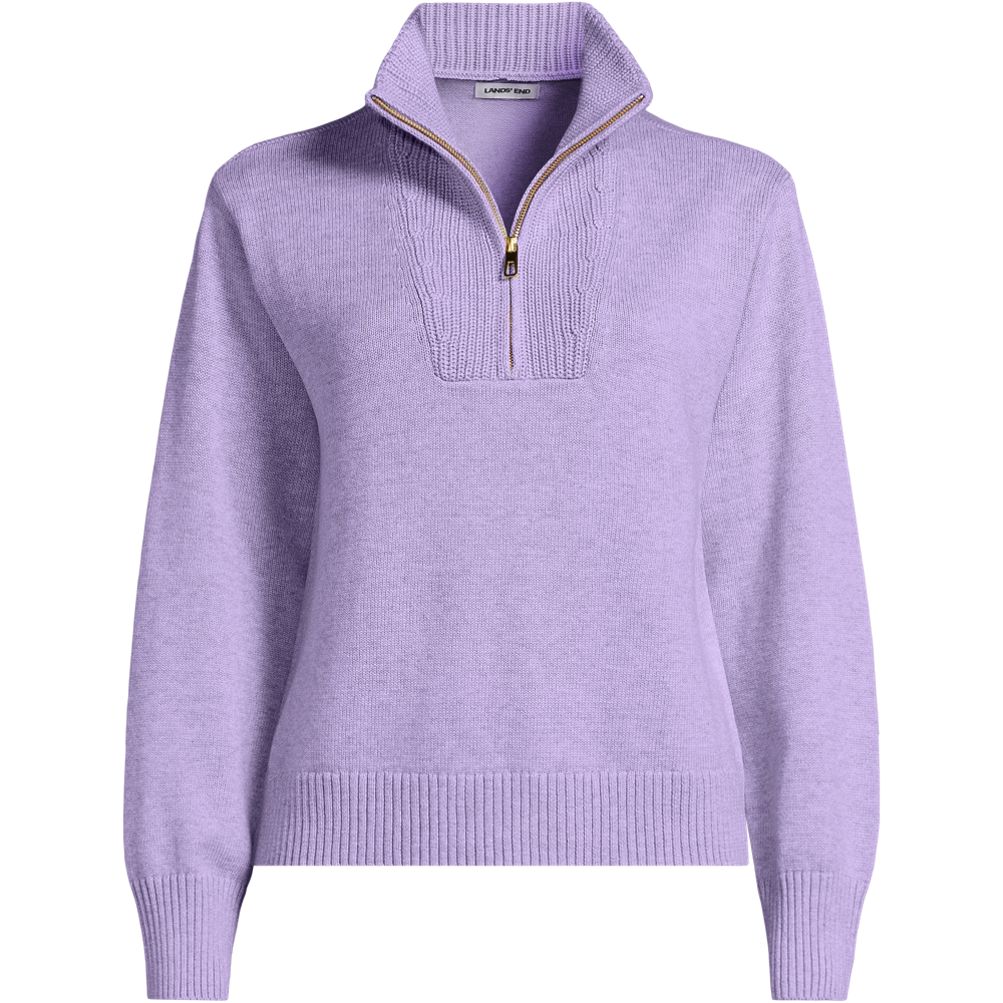 Women's Drifter Slim Quarter Zip Sweater | Lands' End