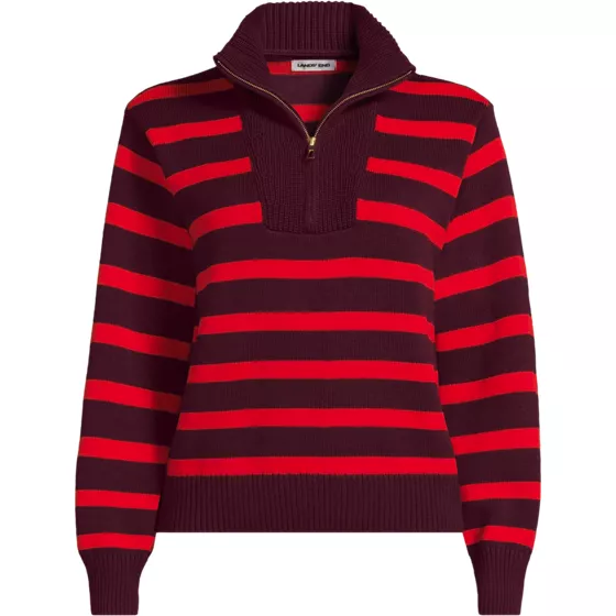 Women's Plus Size Drifter Slim Quarter Zip Sweater - primary