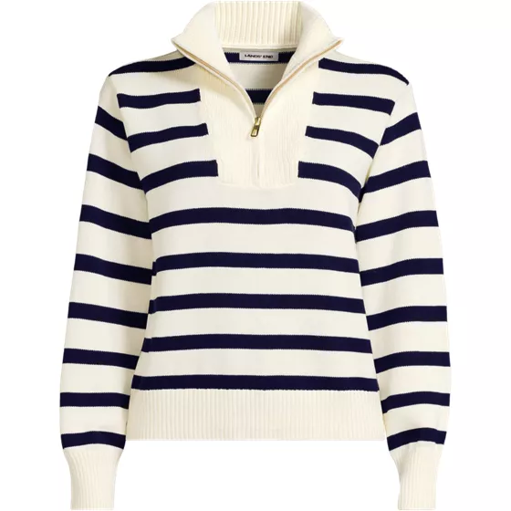 Women's Plus Size Drifter Slim Quarter Zip Sweater - primary