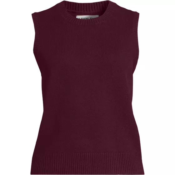 Women's CashTouch Crew Neck Vest Sweater - primary