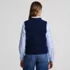 Women's CashTouch Crew Neck Vest Sweater, Back
