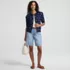 Women's Ruched Sleeve Cardigan Sweater, alternative image