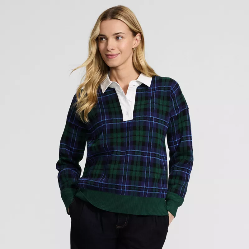 Women's Drifter Jacquard Rugby Sweater, alternative image