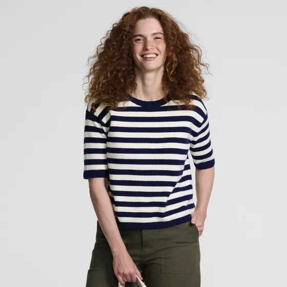 Women's CashTouch Short Sleeve Sweater - primary