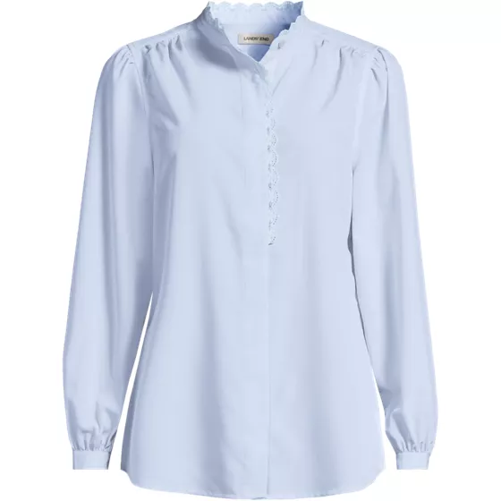 Women's Plus Size Ruffle Front Shirt - primary