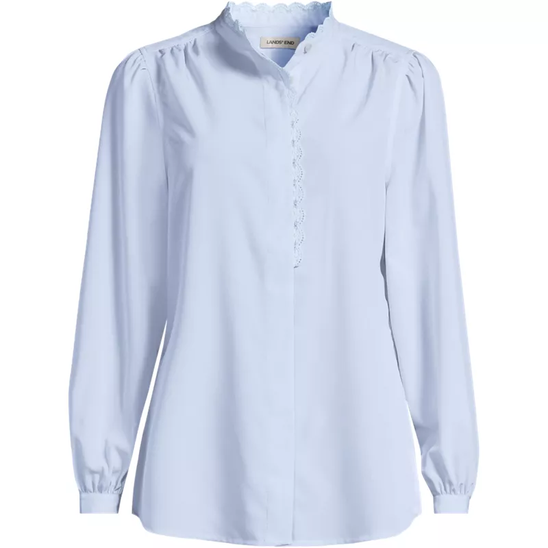 Women's Plus Size Ruffle Front Shirt, Front