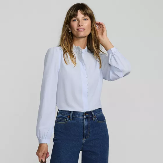Women's Ruffle Front Shirt - primary