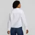 Women's Boxy Cropped Poplin Tuxedo Shirt, Back