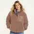 Women's Sherpa Fleece Snap Front Pullover, alternative image
