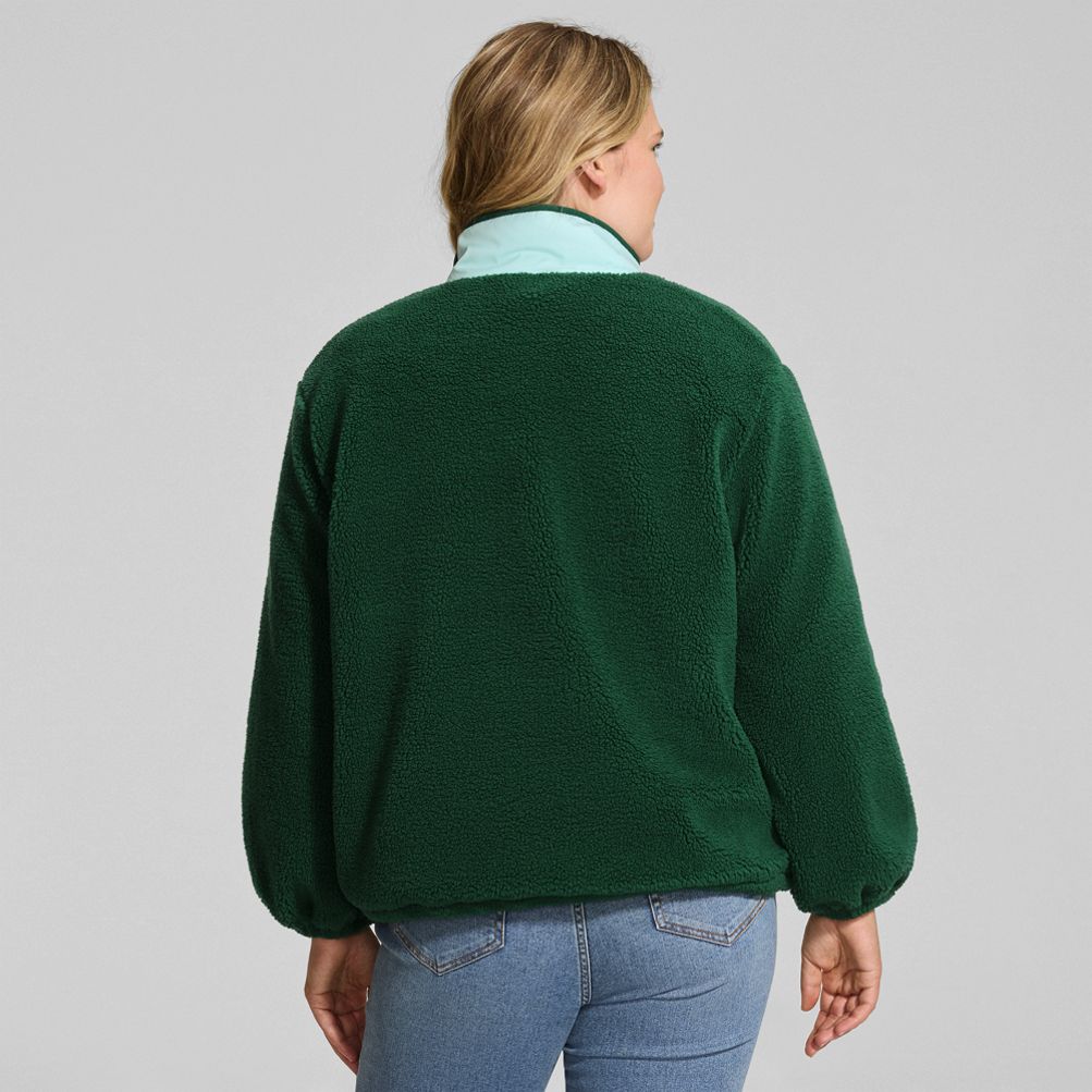 Women's Sherpa Fleece Snap Front Pullover | Lands' End