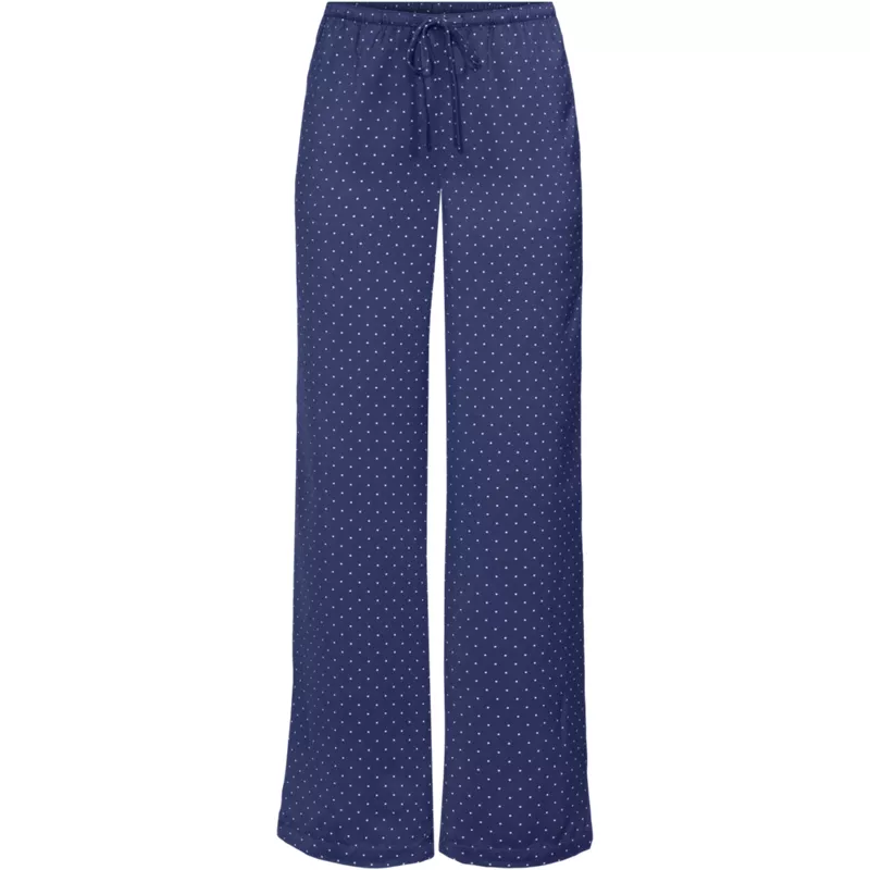 Women's Plus Size Creaseless Silky High Rise Wide Leg Drawstring Pants, Front