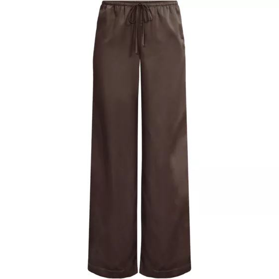 Women's Creaseless Silky High Rise Wide Leg Drawstring Pants - primary