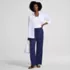 Women's Creaseless Silky High Rise Wide Leg Drawstring Pants, alternative image