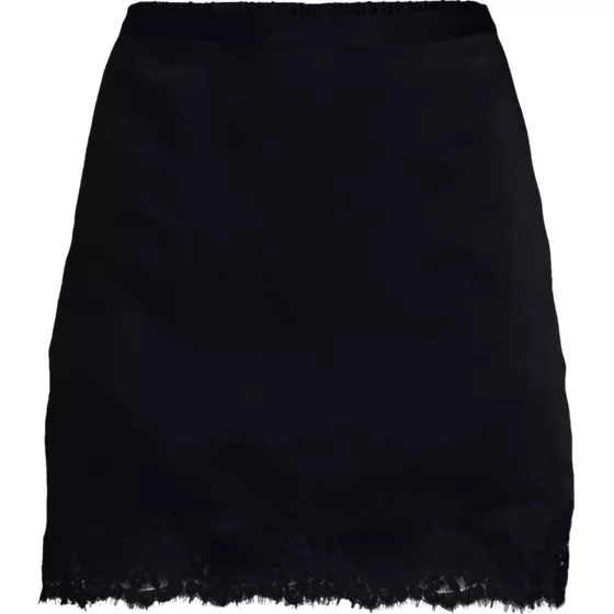 Women's Creaseless Silky Lace Trim Skort - primary