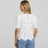 Women's Eyelet Crew Neck Shirt, Back