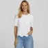 Women's Eyelet Crew Neck Shirt, Front
