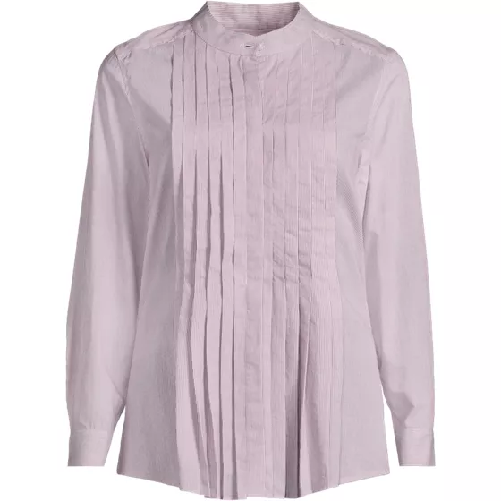 Women's Relaxed Poplin Pintuck Shirt - primary