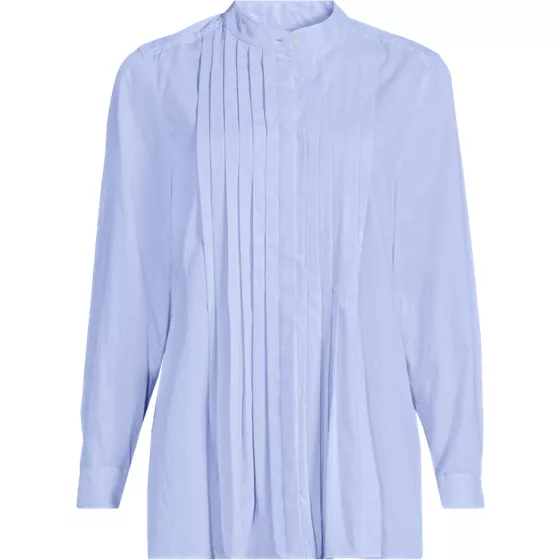 Women's Plus Size Relaxed Poplin Pintuck Shirt - primary