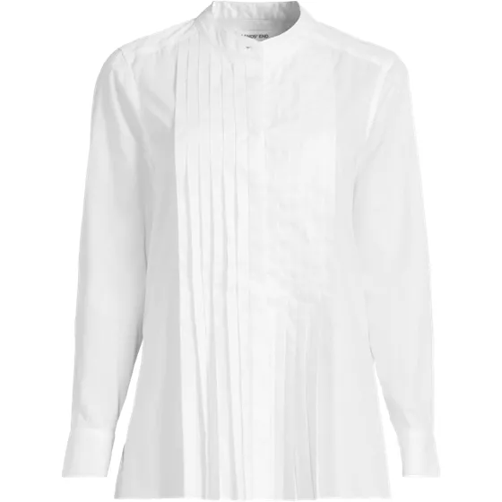 Women's Relaxed Poplin Pintuck Shirt - primary