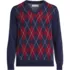 Men's Long Sleeve Fine Gauge Cotton Argyle V Neck Sweater, Front