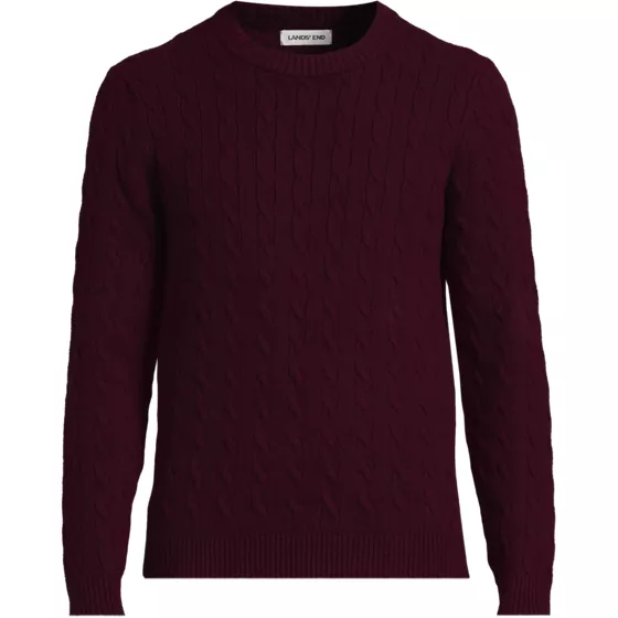 Men's Long Sleeve Cashtouch Cable Crewneck Sweater - primary