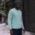 Men's Long Sleeve CashTouch Cable Crewneck Sweater, alternative image